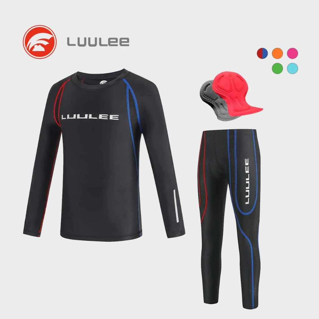 ชุดจักรยานเด็ก Luulee รุ่น 2249 เสื้อแขนยาวเด็ก กางเกงจักรยานเด็กขายาว ชุดขาไถ balance bike