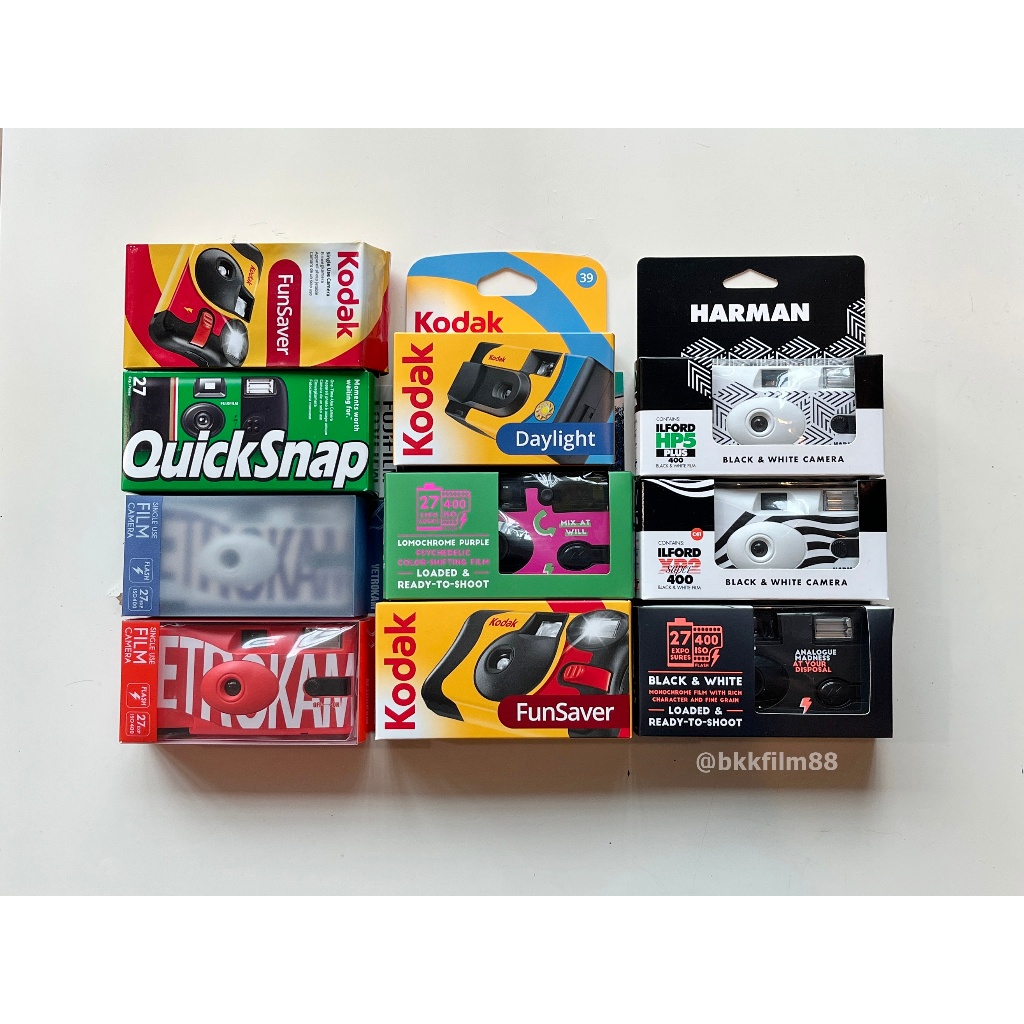 กล้องฟิล์มใช้แล้วทิ้ง Disposable Film Camera 35mm Kodak Fuji Ilford Harman กล้องฟิล์ม Single Use