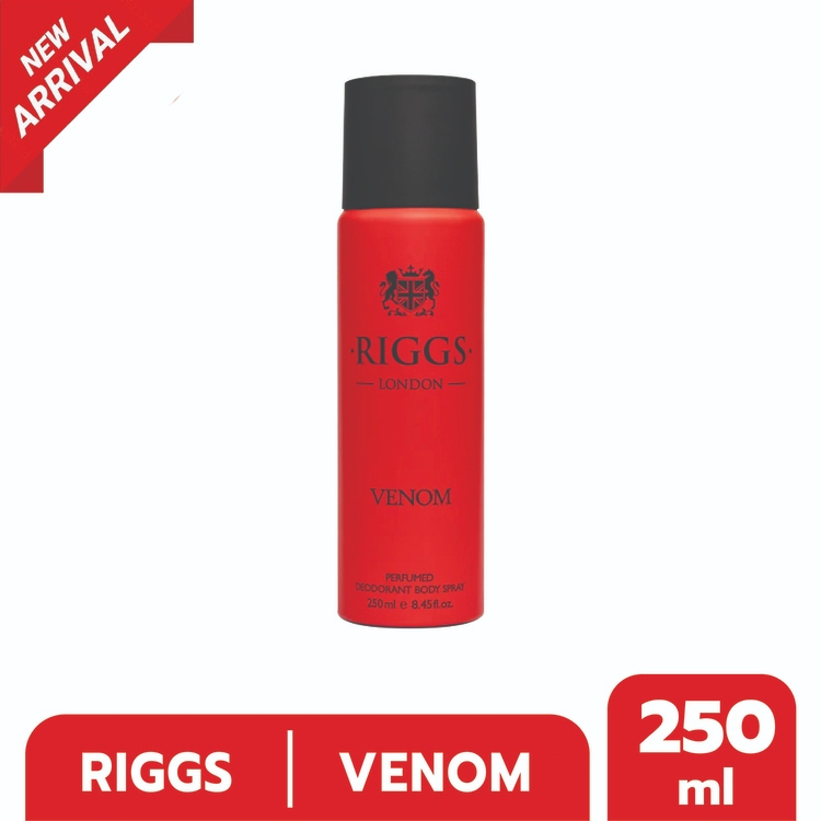 Riggs London Body Spray - Venom 250ml / ริกส์ ลอนดอน บอดี้ สเปรย์ - วีนอม 250 มล.