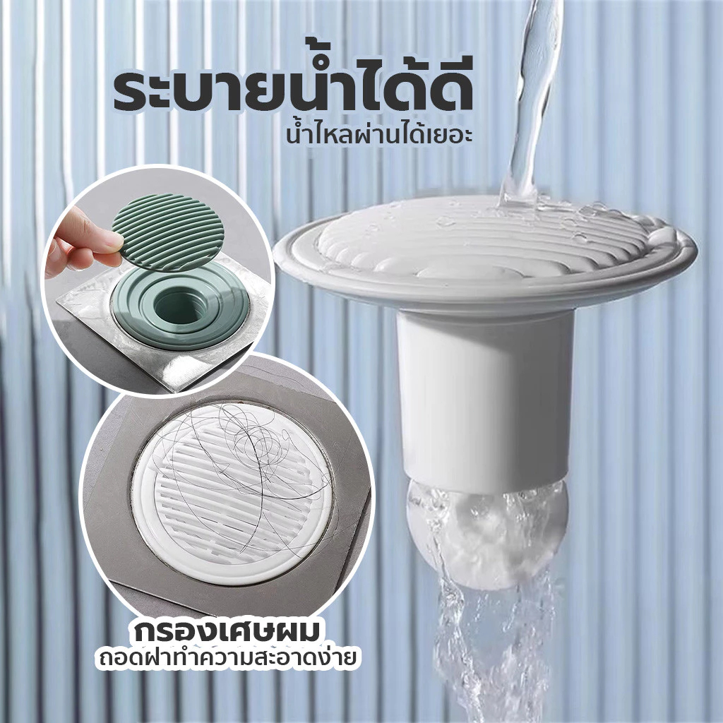 ตะแกรงปิดท่อ ตะแกรงกันกลิ่น ป้องกันเศษผม ที่กรองท่อระบายน้ําห้องครั ดักเศษผมและสิ่งแปลกปลอม - รูปที่ 3