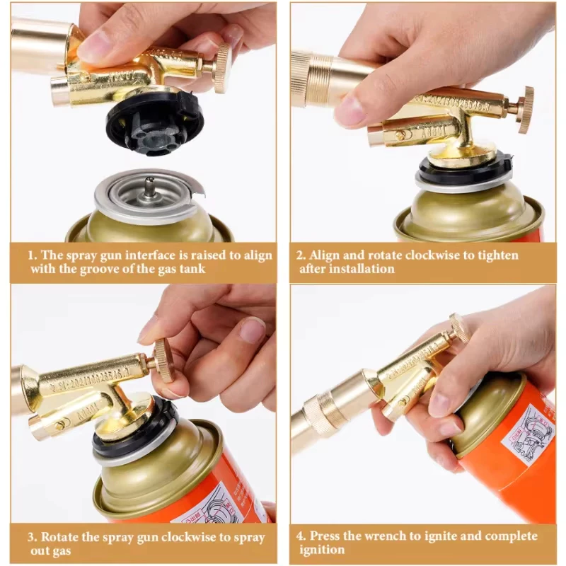 💥นำพัดลมขนาดเล็กมาเอง💥หัวพ่นไฟ หัวพ่นแก๊ส Gas Torch สำหรับแก๊สกระป๋องให้ความร้อนสูง onelfie thumbnail 10