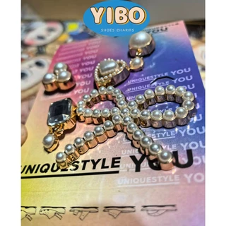 <การจัดส่งของกรุงเทพฯ> YIBO charms โบว์โลหะมุก 🌟100% แท้ Set