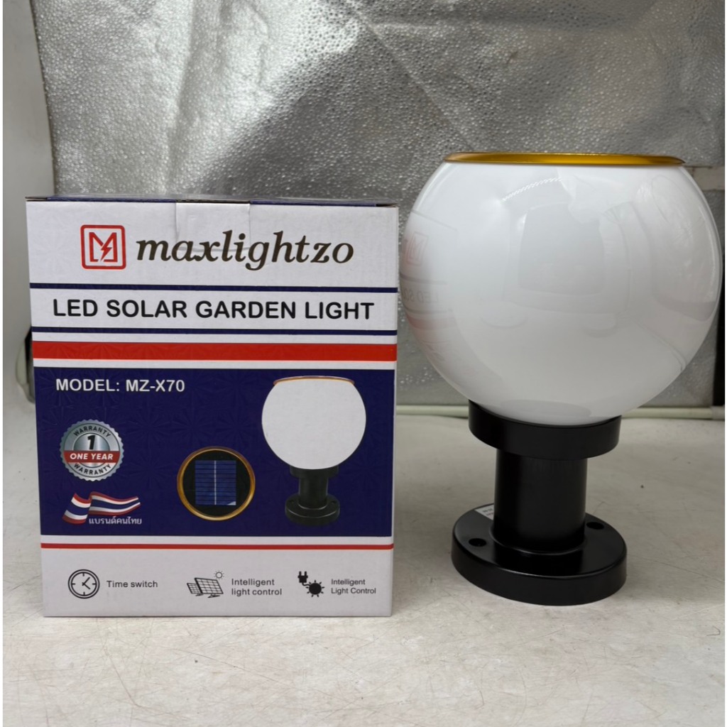 โคมหัวเสาโซล่าเซลล์์ 2in1 maxlightzo Model: MZ-X70