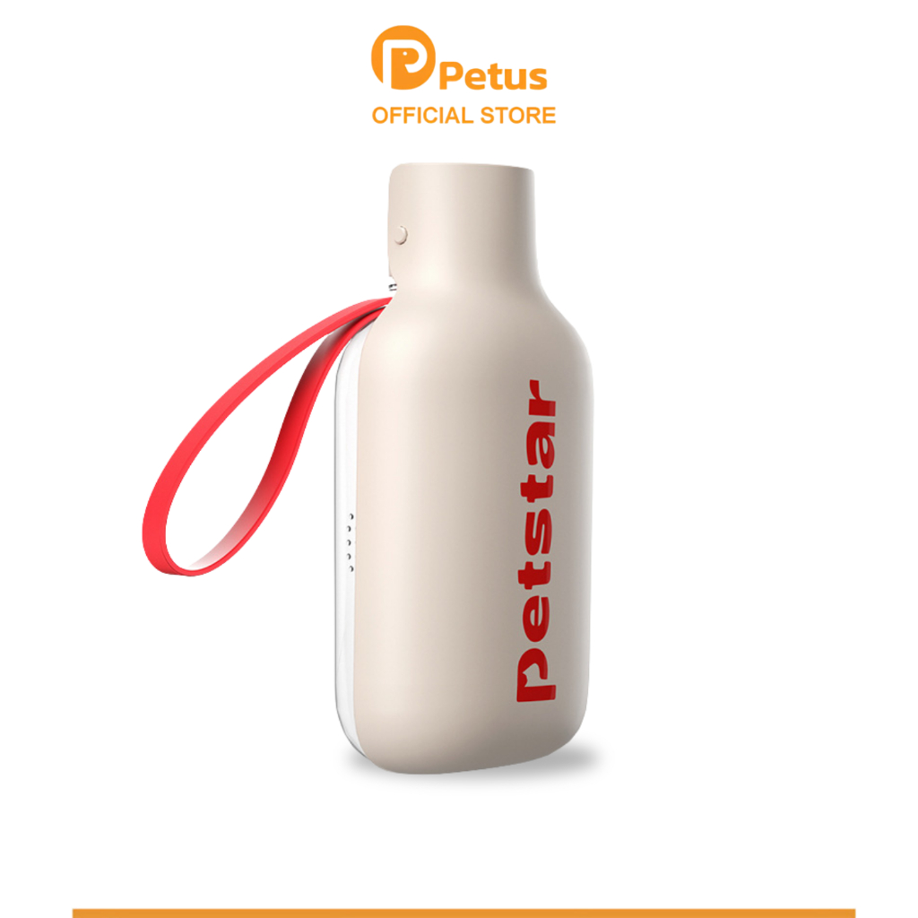 Petus ขวดน้ำสัตว์เลี้ยง ขวดสแตนเลสสัตว์เลี้ยง Pet water bottle ขนาด 550ml. จุได้เยอะ พกพาสะดวก ใช้งานง่าย