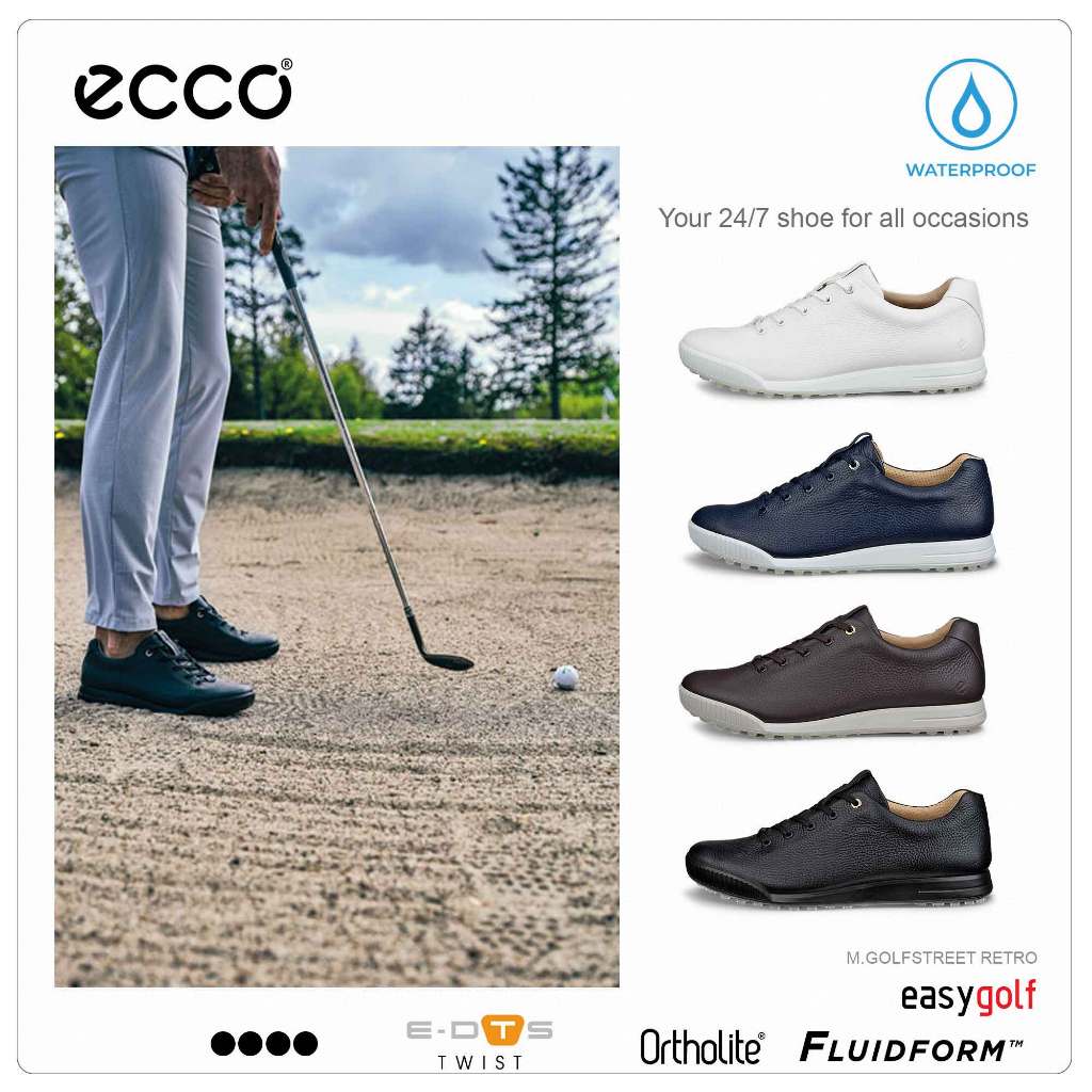 ECCO  STREET RETRO  MEN  ECCO GOLF  รองเท้ากีฬากอล์ฟผู้ชาย  AW25