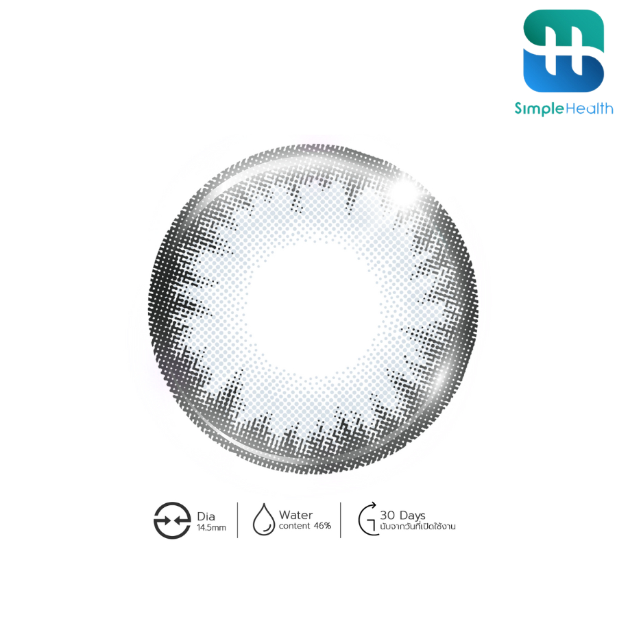 Simple health TH คอนแทคเลนส์แนวแฟชั่น คอนแทคสี Contact lens ใส่สบาย รายเดือน แถมตลับ 1 คู่