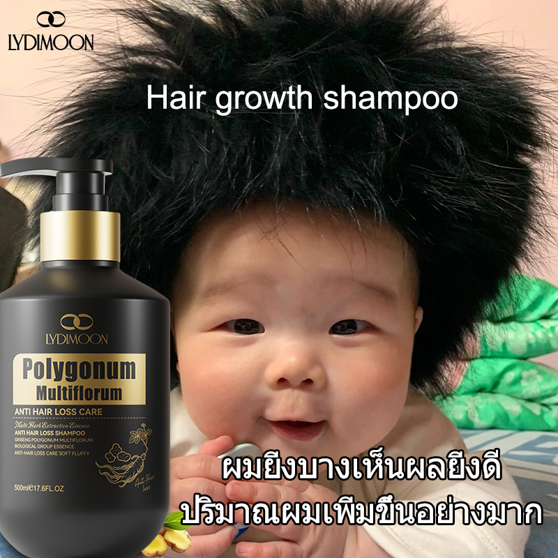 แชมพูแก้ผมร่วง แชมพูปลูกผม แชมพูโสมเหอโช่วอู 500ml เร่งผมยาว ลดผมร่วง บํารุงรากผม ป้องกันหัวล้าน ขจัดรังแค เพิ่มวอลลุ่ม