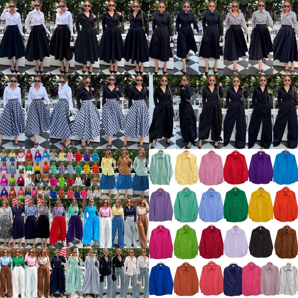 Bright by Aruna: เสื้อเชิ้ตสลิมเข้ารูป(Slimfit Shirt)25สี 4ไซร์