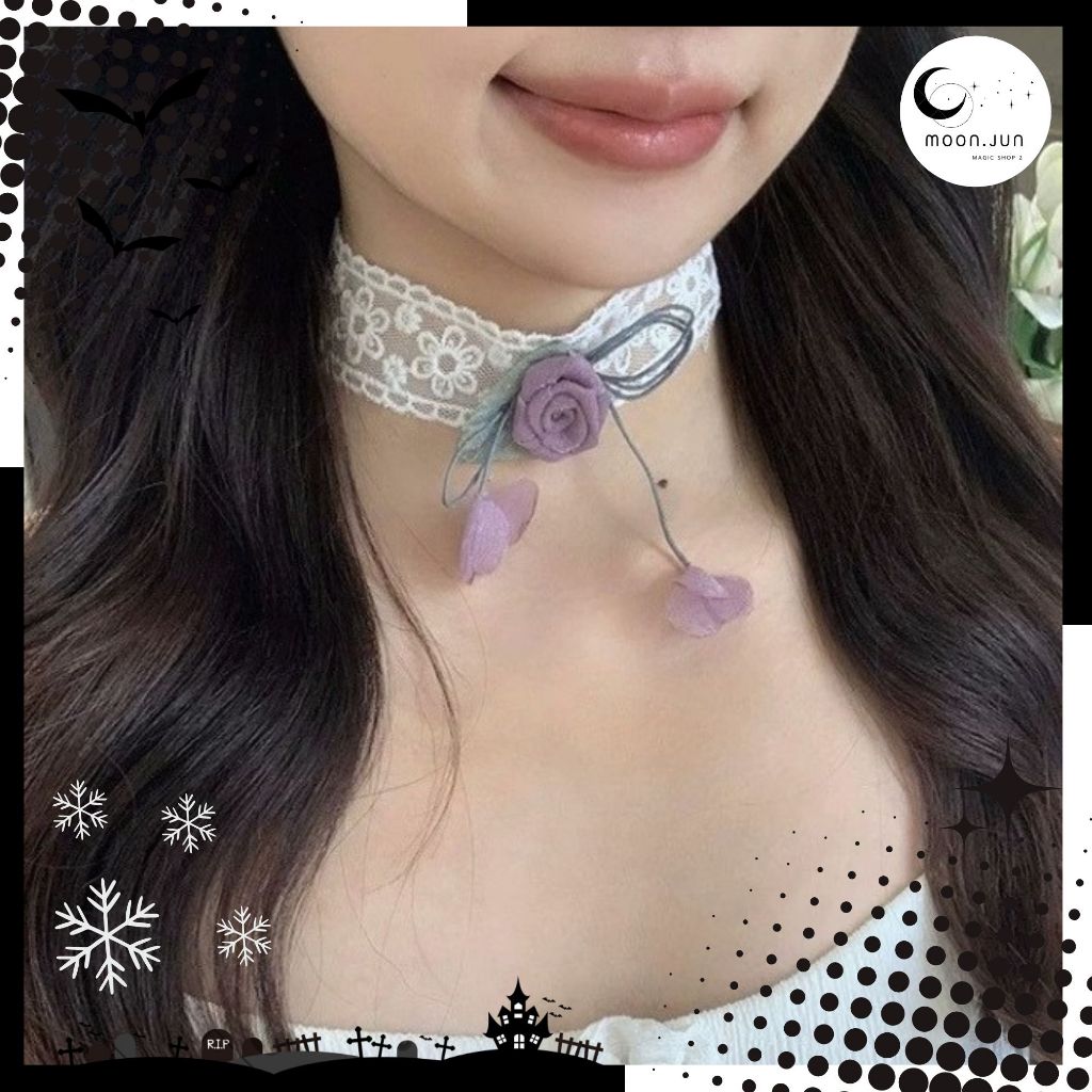 🔮 โชคเกอร์ สร้อยคอ เครื่องประดับแฟชั่นผู้หญิง 🔮 A-020 พร้อมส่งจากไทย