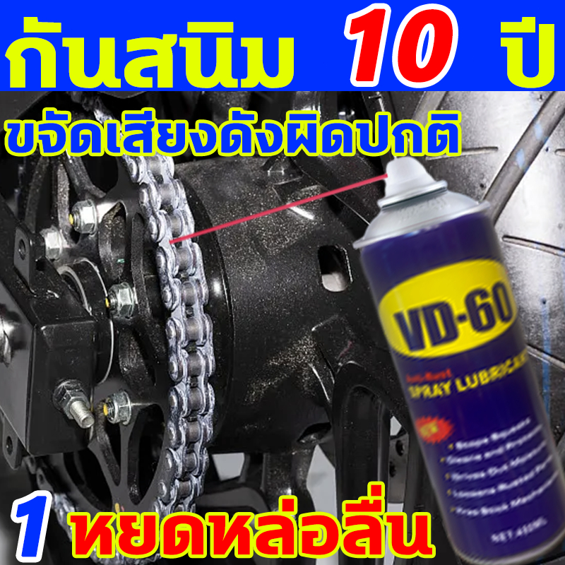 กันสนิม 10ปี น้ำมันหยอดโซ่ 450mlนำเข้าจากเยอรมัน สเปรย์หล่อลื่น 1หยดหล่อลื่น น้ำยาฉีดโซ่ ขจัดเสียงดังผิดปกติ สเปย์ฉีดโซ่