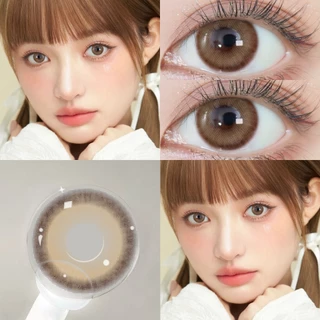 【ซื้อ2คู่แถมน้ำยา60ml】Midroo Lens[0.00~-6.00] คอนแทคเลนส์ค่าสายตาสั้นสีธรรมชาติ Aoki Brown/Grey-14.0mm