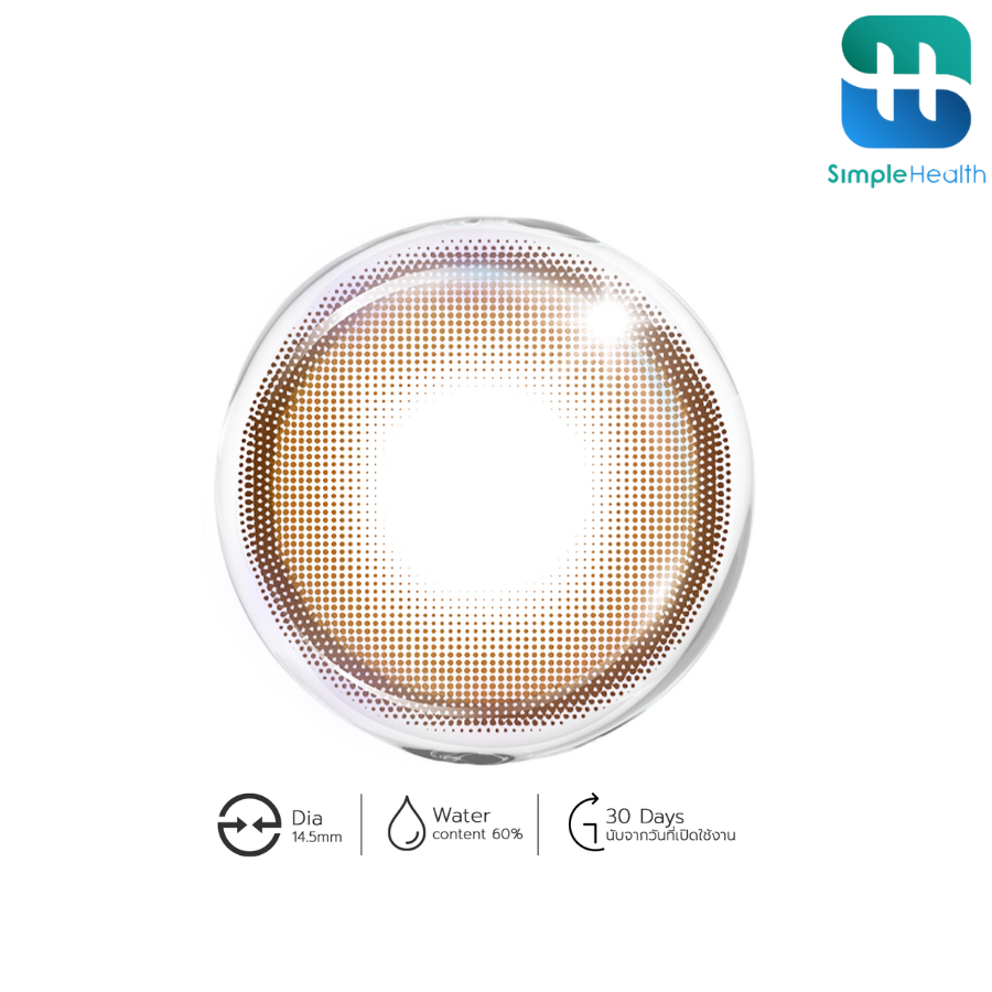 Simple Health TH คอนแทคเลนส์ เลนส์แฟชั่น Contact lens ใส่สบาย รายเดือน 1 คู่ แถมตลับ