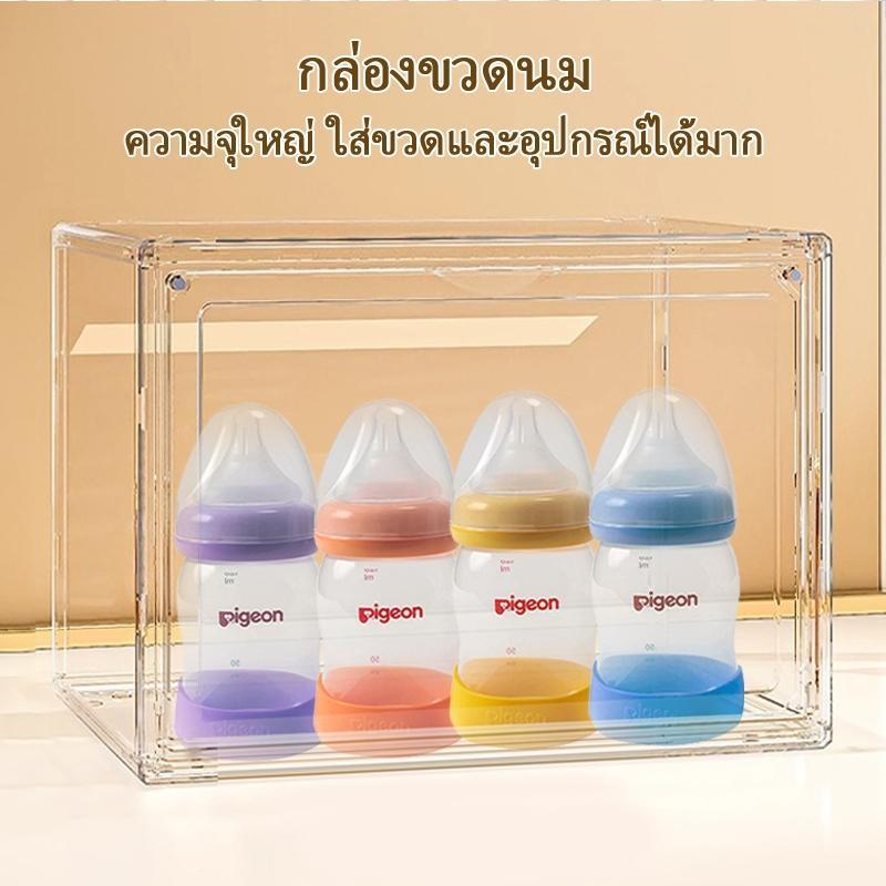 ที่ใส่ขวดพลาสติก กล่องเก็บขวดนมเด็ก กล่องเก็บของใช้เด็ก ความจุขนาดใหญ่ 4ชั้น - รูปที่ 4