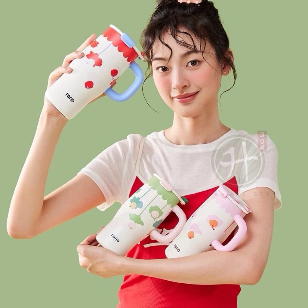 🥤 RANO แก้วสแตนเลส 316 เคลือบเซรามิก ขนาด 480 ml เก็บความร้อน-เย็นได้ยาวนาน ด้วยระบบสูญญากาศ 2 ชั้น