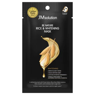 JMSOLUTION - Be Nature Rice & Whitening Mask (24ml) เจเอ็มโซลูชั่น บี เนเจอร์ ไรซ์ แอนด์ ไวท์เทนนิ่ง มาส์ก