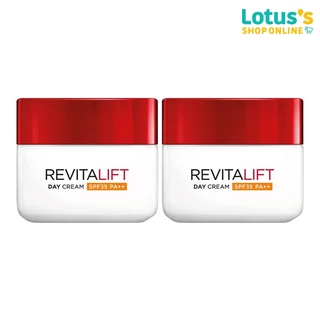 [ทั้งหมด 2 ชิ้น] ลอรีอัล ปารีส รีไวทัลลิฟท์ เดย์ ครีม เอสพีเอฟ 23/พีเอ++ 50 มล. L'OREAL PARIS REVITALIFT DAY CREAM