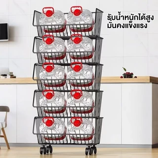 BN ชั้นวางของในห้องครัว วเป็นโครงเหล็ก ถอดได้ พร้อมล้อเลื่อน เก็บผักผลไม้ขนม มีให้เลือก 2แบบ มีล้อ/ไม่มีล้อ