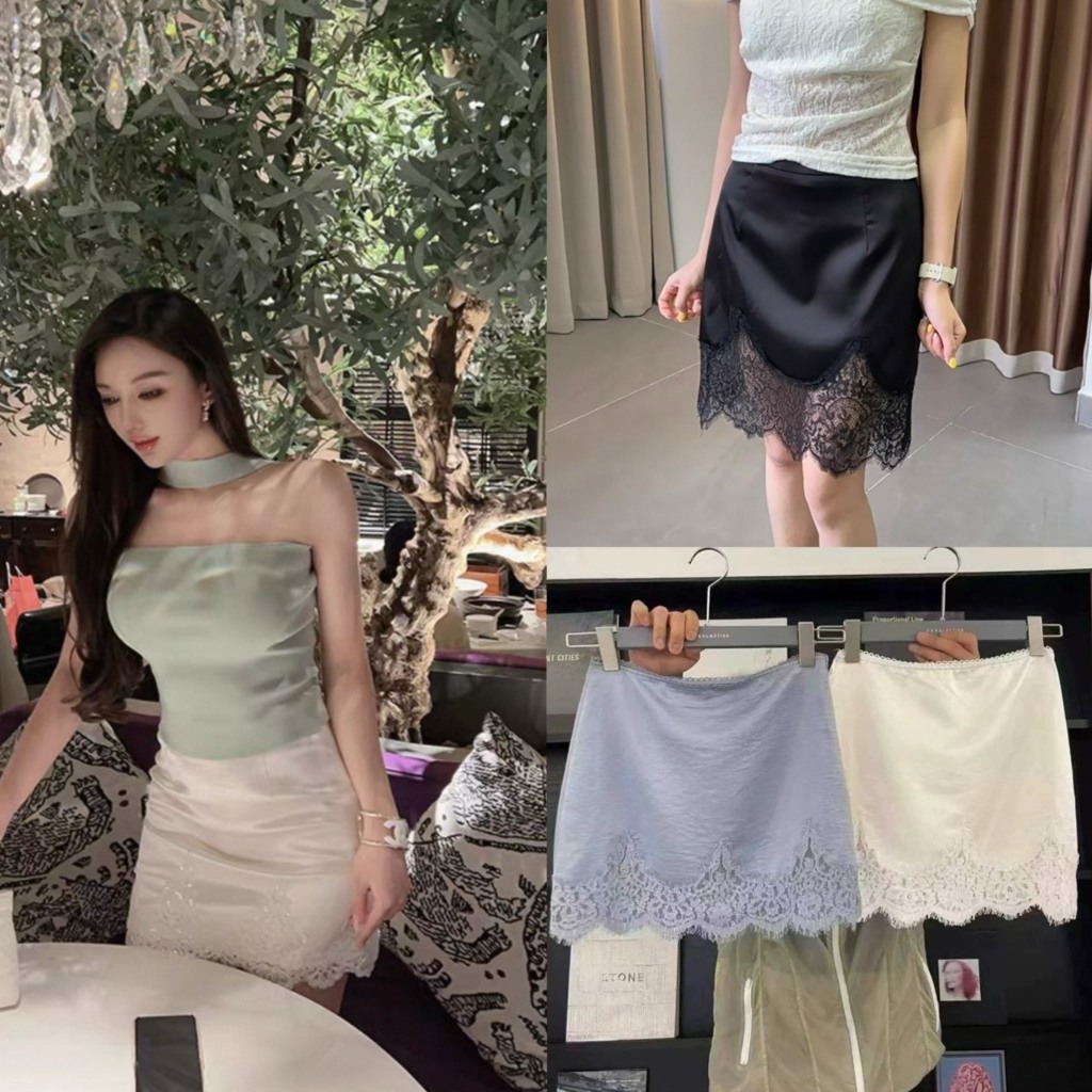 laced skirt กระโปรงแต่งขอบลูกไม้รุ่น 6319 TAG CCJ 🇰🇷