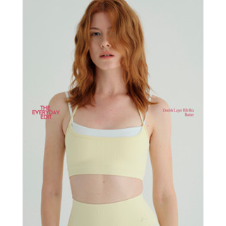when.we.stretch - Everyday Double Layer Rib Bra สายคล้องคอปร…