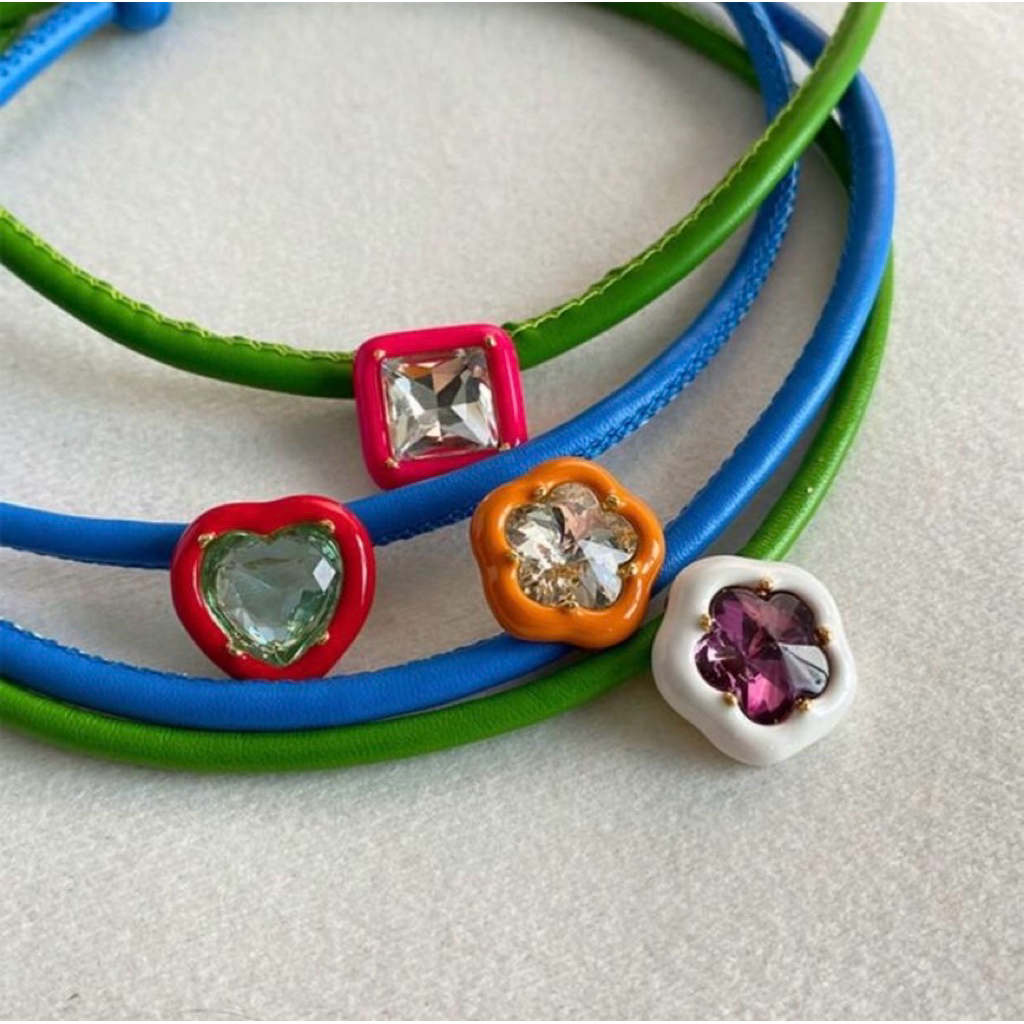 พร้อมส่ง !! charene./ crystal สร้อยคอPVC