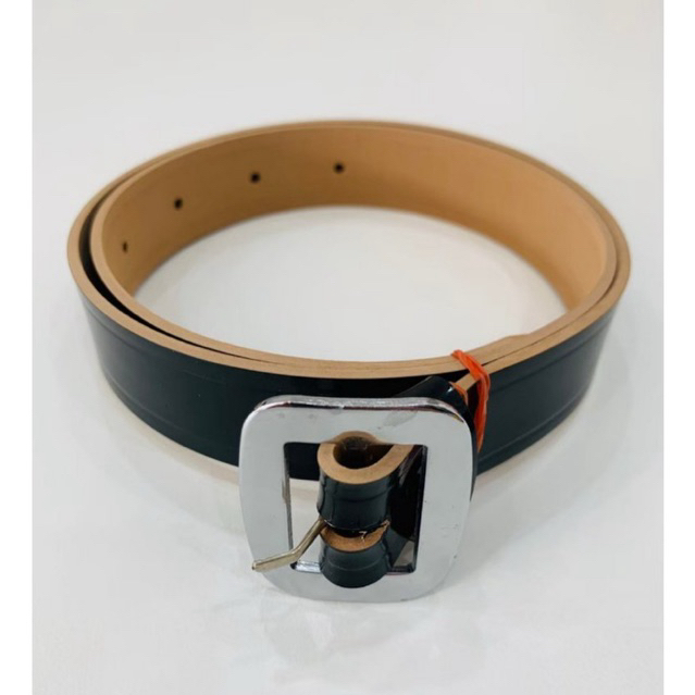 เข็มขัดนักเรียนชาย สายสีดำ หัวเงิน ชั้นประถมศึกษาปีที่ 1-6 ถึง มัธยมศึกษาปีที่ สายหนัง PU คุณภาพดี