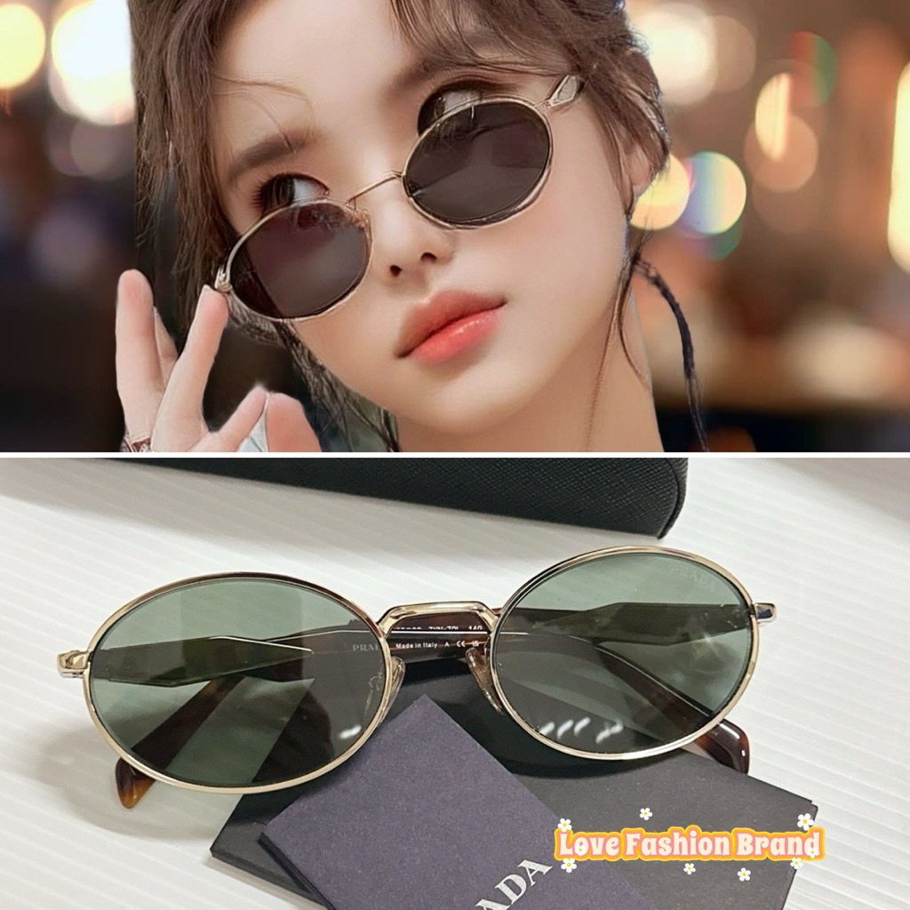 👑ผ่อน 0%👑 😎 แว่นกันแดด PR✩DA รุ่นฮิต PR65ZS เลนส์ Dark Green