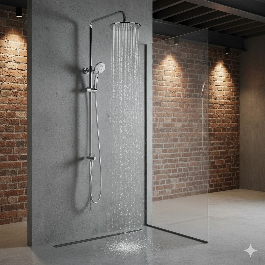 กล่องตำหนิ ชุดฝักบัวก้านแข็งแบบกลม (น้ำเย็น) และ ฝักบัวมือ 3 ระบบ SH3216