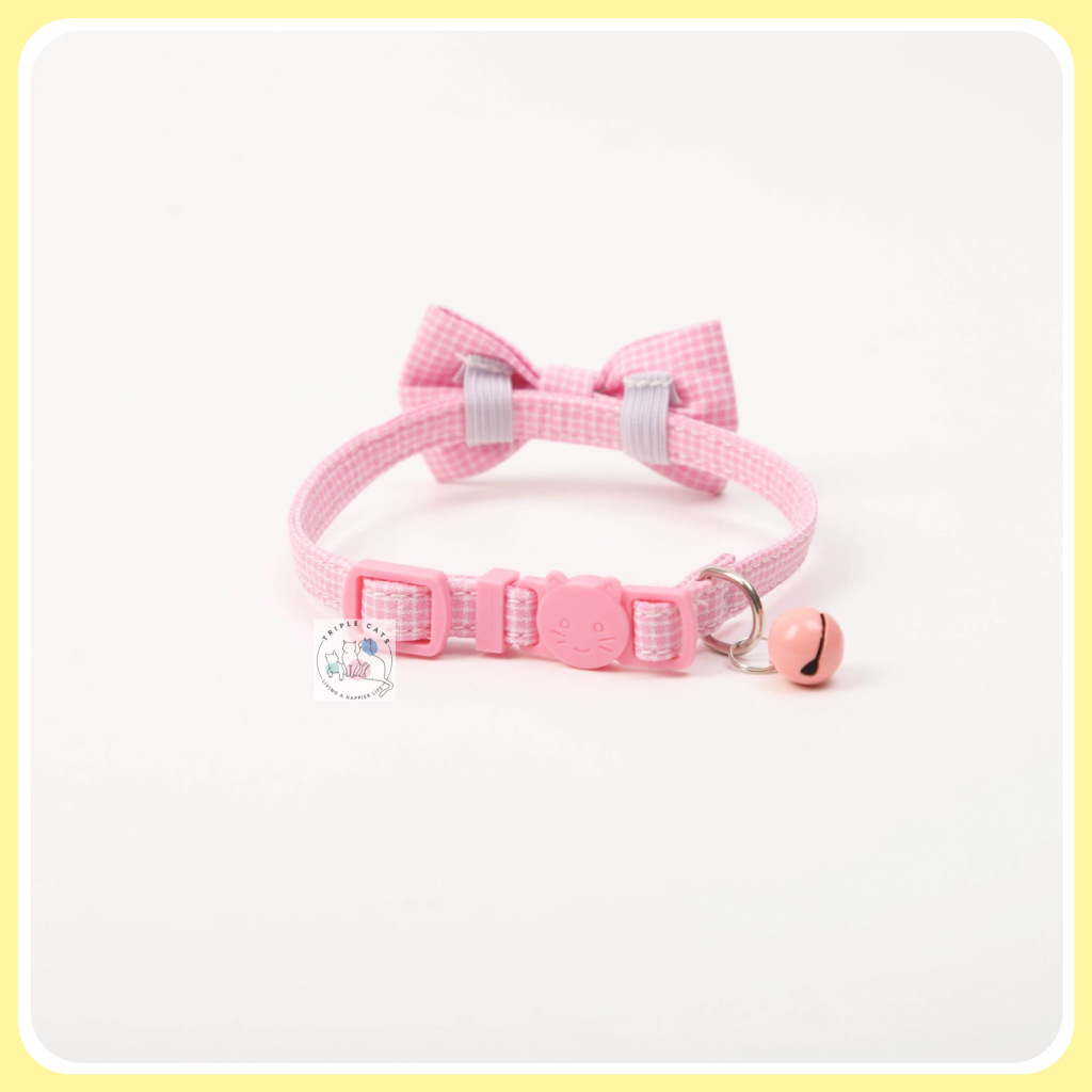 ปลอกคอแมวพร้อมโบว์ ปลอกคอนิรภัย ปลอกคอนิรภัยสัตว์เลี้ยง ปลอกคอนิรภัยแมว - รูปที่ 2