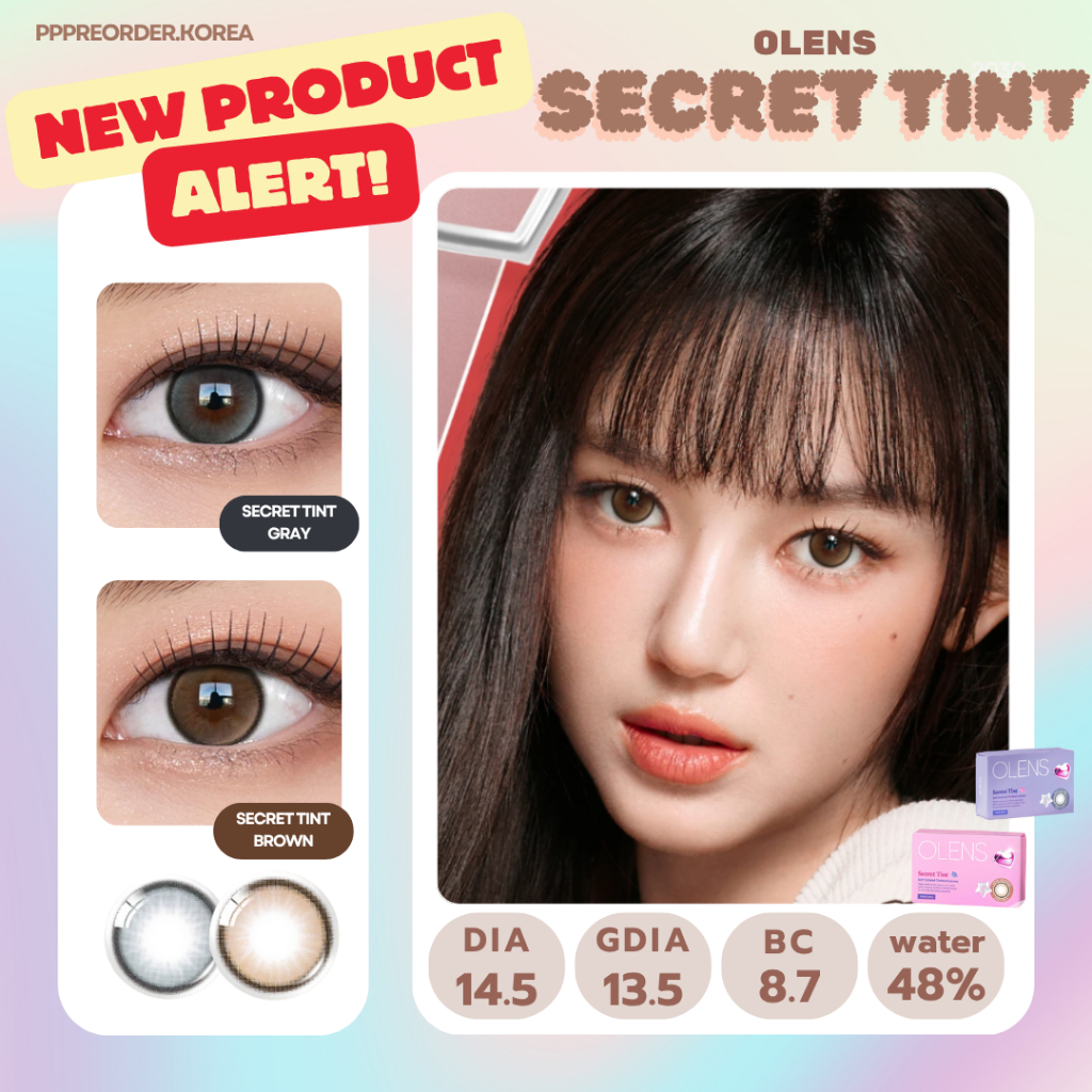 พร้อมส่ง 🎀 Olens Secret tint  คอนแทคเลนส์รายเดือนรุ่นใหม่ ขนาดเลนส์ 14.5 ช่วยปิดตาลอยได้ดี ไม่โป้ะ