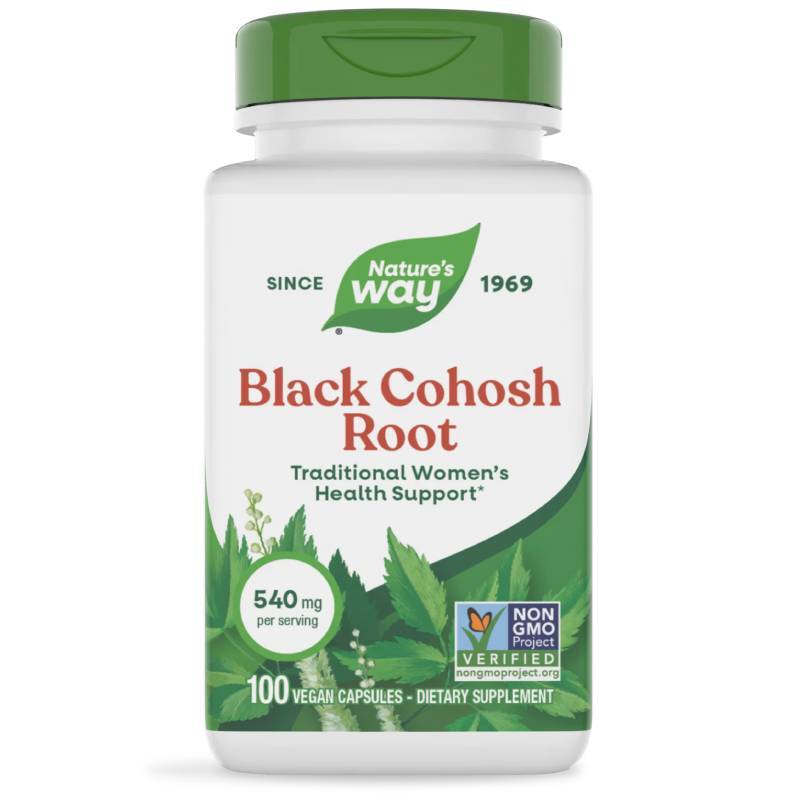 แบลคโคฮอช Nature's Way, Black Cohosh Root, 540 mg, 180 Vegan Capsules