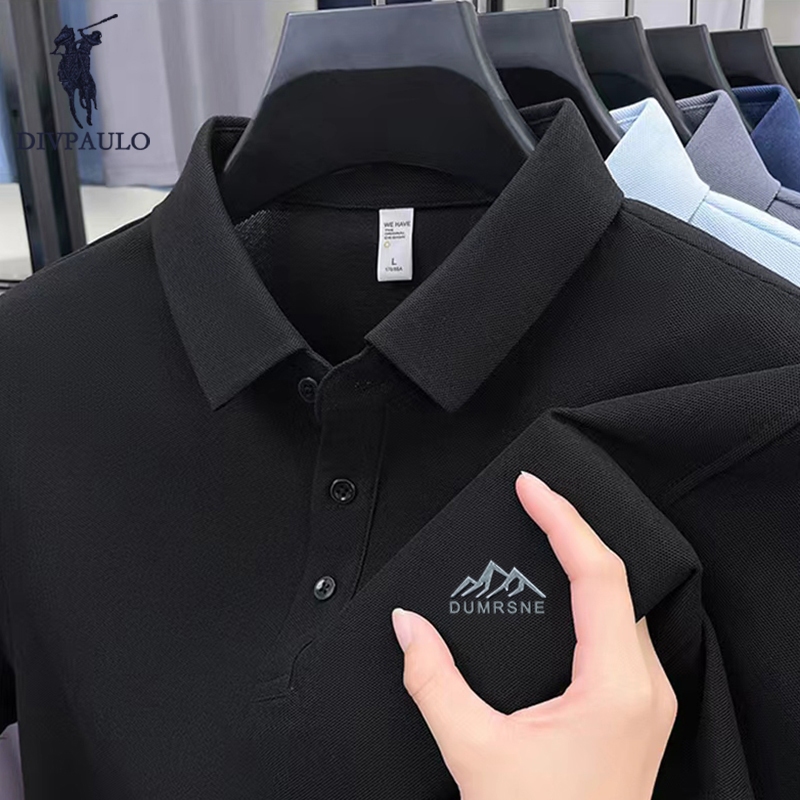 DIVPOLO2855-XSเสื้อโปโลผู้ชาย สไตล์สปอร์ต แขนสั้น ผ้าฝ้ายแท้ ใส่สบาย เสื้อโปโล Unisex ผู้ชาย ผู้หญิง สีพื้น สไตล์มินิมอล