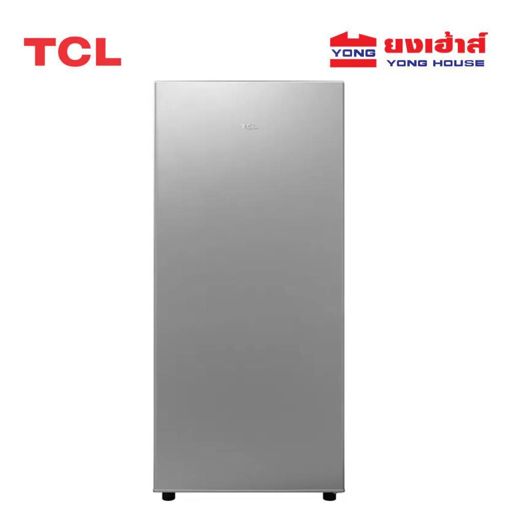 TCL ตู้เย็น รุ่น RT19XFSDS 1 ประตู ขนาด 6.7 Q สีเงิน พร้อมแผงควบคุมอุณหภูมิ ชั้นกระจกนิรภัย