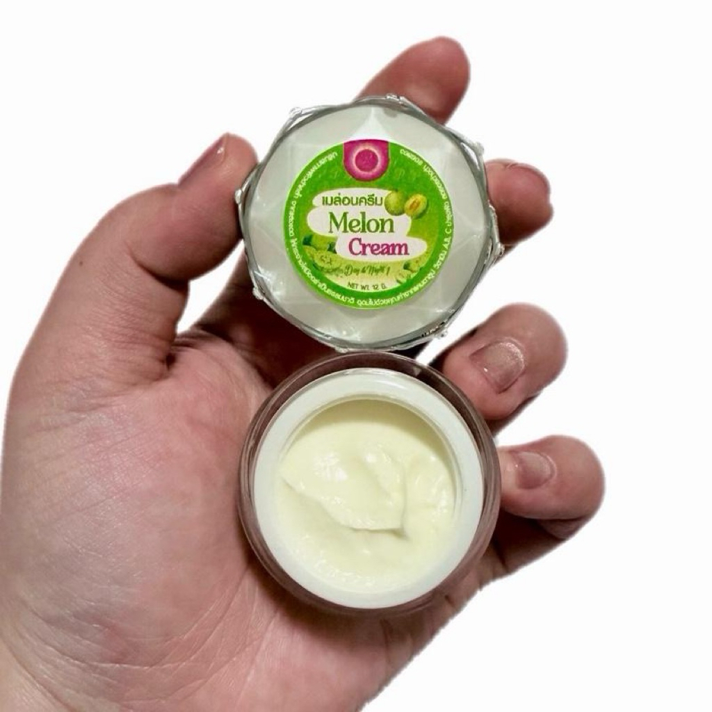 ครีมเเพรวาไวท์ Praewa White ครีมเมล่อน (แพคเกจใหม่) Melon Cream เเบบเเยกกระปุก ขนาด 12 กรัม
