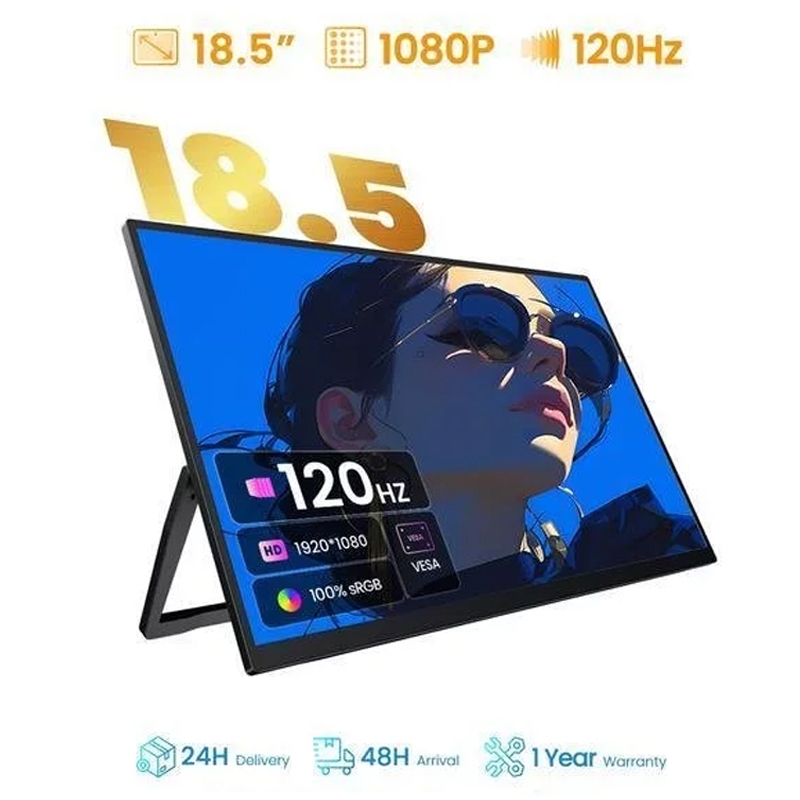 Monitor Portable ZSCMALL 18.5 INCH FHD 60HZ จอพกพาสำหรับแล็ปท็อป มือถือ เกมมิ่ง รับประกัน 1 ปี