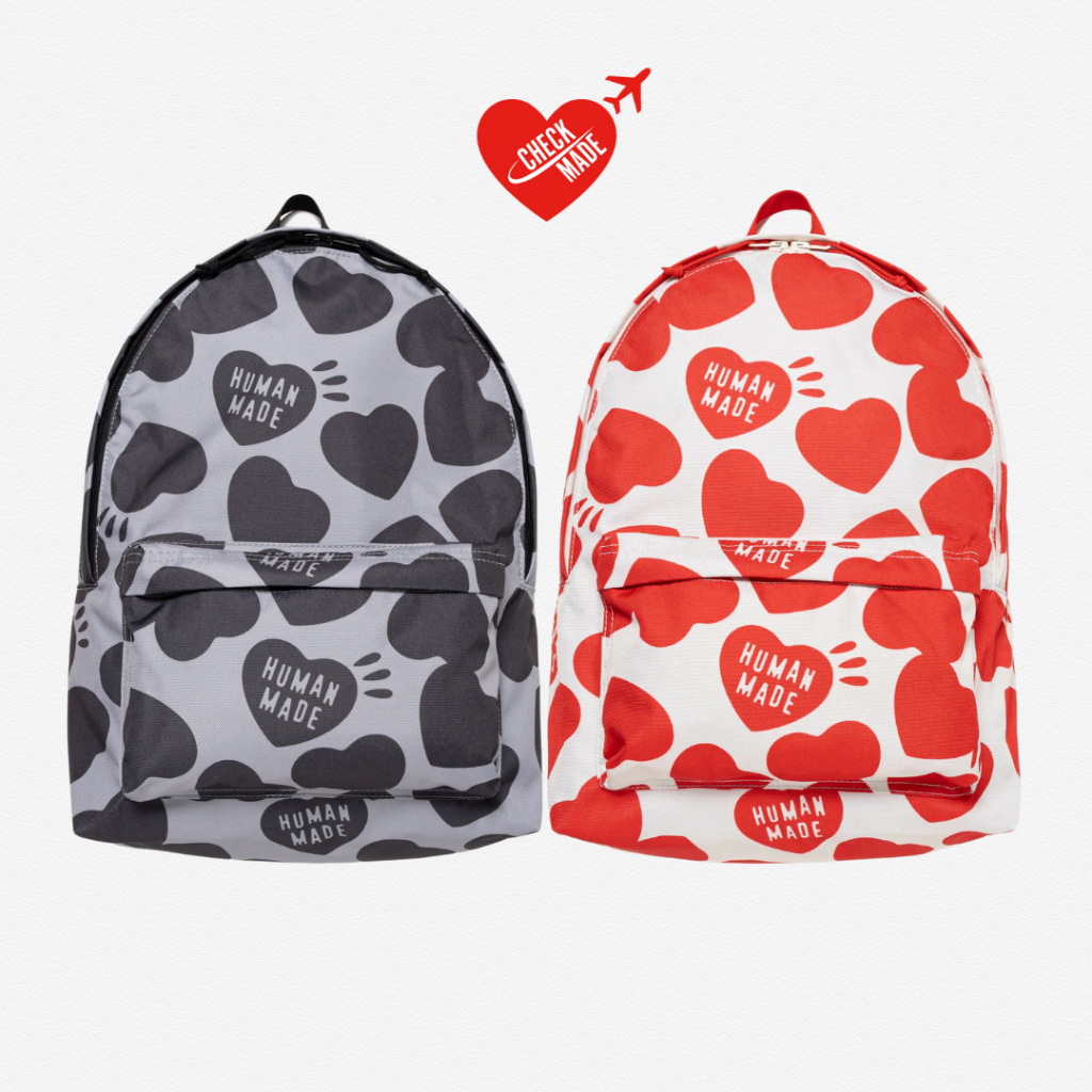 กระเป๋าเป้ HUMAN MADE ลายหัวใจ by CHECK MADE Japan ขายเฉพาะของแท้เท่านั้น