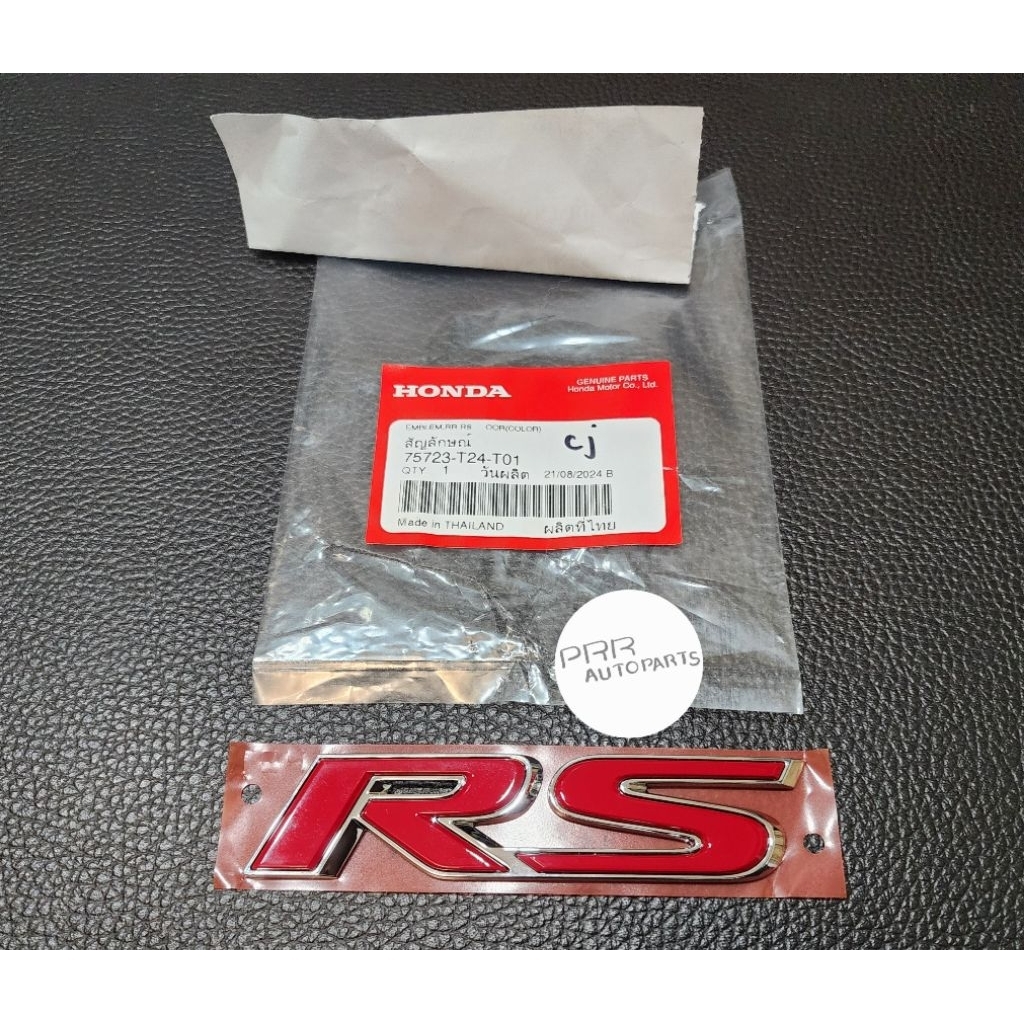 ของแท้ โลโก้ RS ด้านท้ายรถ  HONDA CIVIC FE RS  CIVIC E-HEV RS  2025-ON