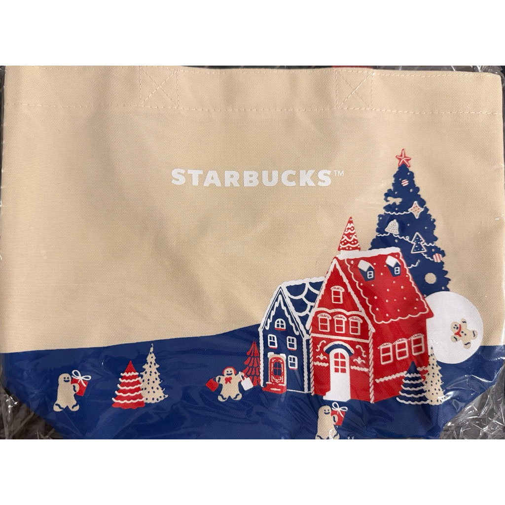 ❌สินค้าแถมฟรี❌ห้ามกดสั่ง กระเป๋า Holiday Cookie House Gift bag (สีขาว)