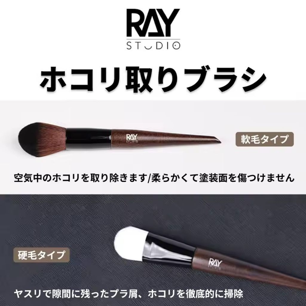 Ray Studio Dust Remover Brush (Soft/hard bristle)