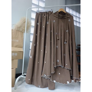 #ตาลากงปักรดอกทั้งชุด/สีม้อคค่าสวยมาก