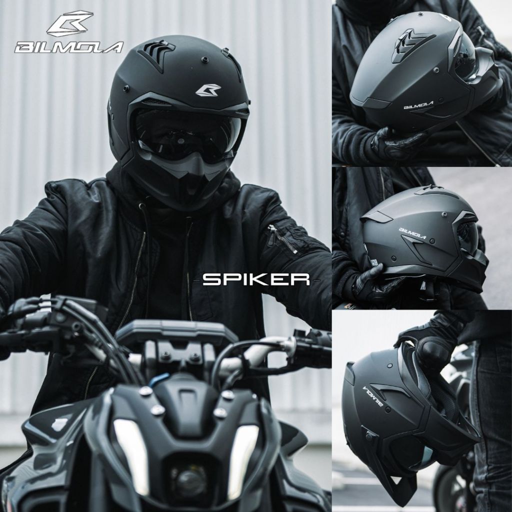 หมวกกันน็อคถอดคาง Bilmola รุ่น Spiker ทรง Modular รองรับการติดตั้งบลูทูธ มอก.และECE
