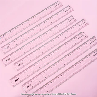 BEST Ruler ไม้บรรทัดพลาสติกใส สีพาสเทล 15/30cm ไม้บรรทัดยืดหยุ่น คุณภาพดี อุปกรณ์เครื่องเขียน นักเรียน สำนักงาน ต้องมี!