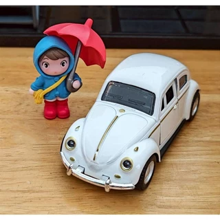 ส่งจากไทย‼️โมเดลรถเต่า Beetle รถเหล็ก ยาว 11.5 ซม. ไม่มีกล่อง มีลาน เปิดประตูได้ รถคลาสสิค