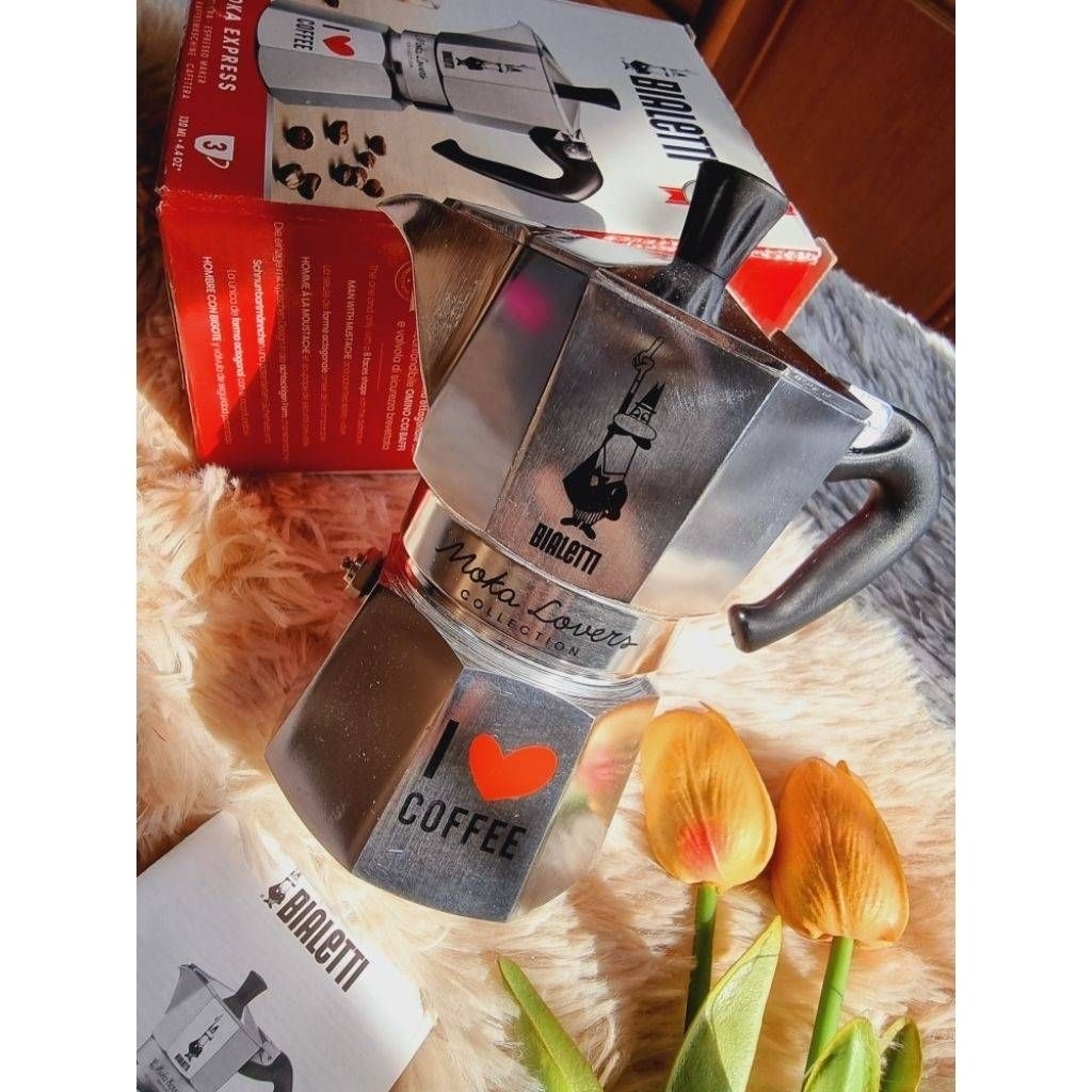หม้อต้มกาแฟ Moka Pot Bialetti 3 cup (i love coffee)
