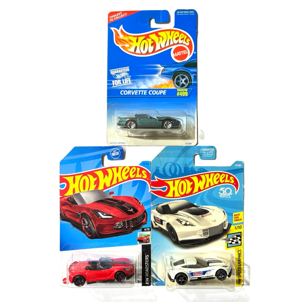 Hot Wheels | CORVETTE COUPE | CORVETTE C7 Z06 CONVERTIBLE | CORVETTE C7.R | 🇺🇸เป็นสินค้าแพคอเมริกา✈️