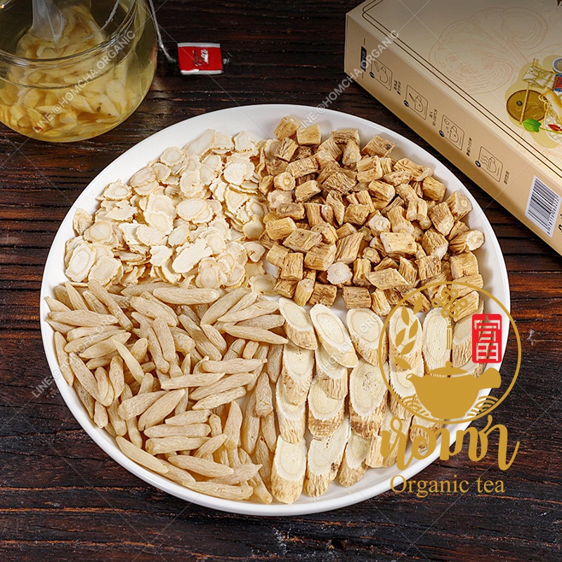 สี่ขุนพล ตังเซียม+แบะตง+โสมอเมริกัน+หวงฉี Four Treasures set