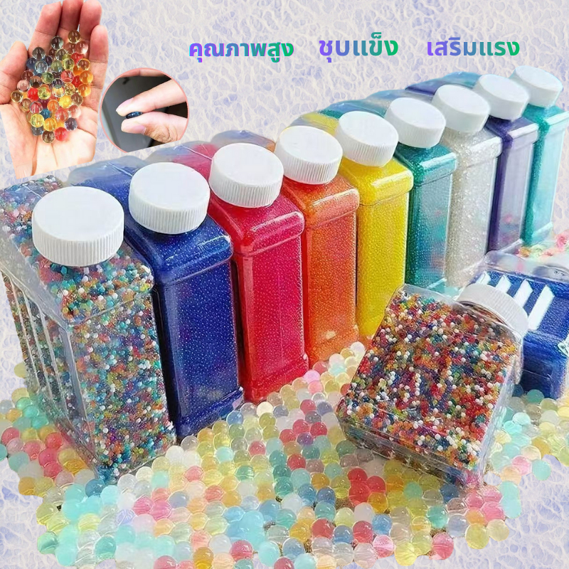 ของเล่นเด็กลูกปัดดูดซับฟองบรรจุขวด เส้นผ่านศูนย์กลางหลังเกิดฟอง 7-8 มม. สีต่างๆ ของเล่นกลางแจ้งสำหรับเด็กหญิงและเด็กชาย