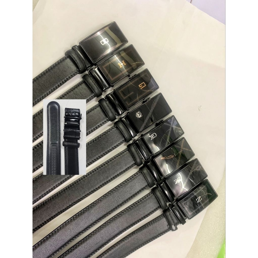 พร้อมส่ง เข็มขัผู้ชายหัวล็อคออโต้ เข็มขัดทำงาน *คละลาย* (สินค้าถ่ายจากงานจริง)