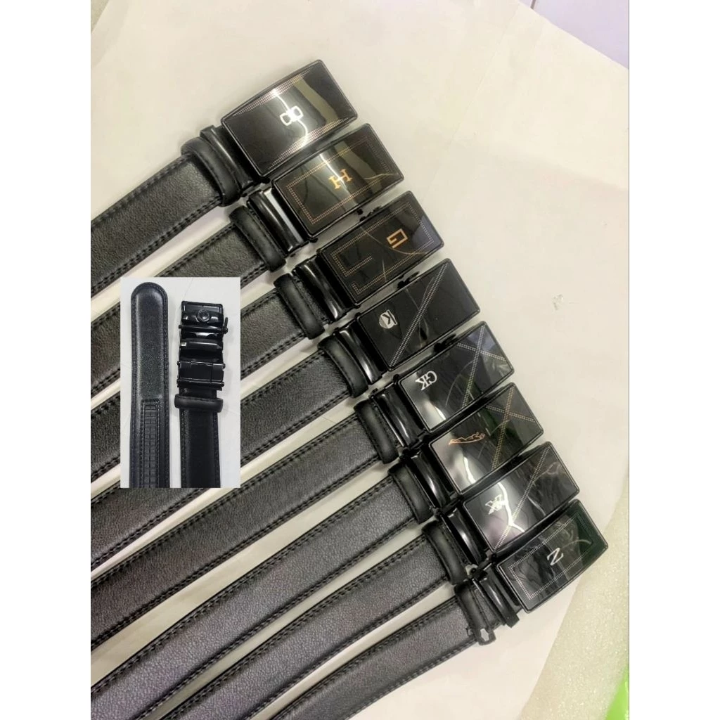 พร้อมส่ง เข็มขัผู้ชายหัวล็อคออโต้ เข็มขัดทำงาน *คละลาย* (สินค้าถ่ายจากงานจริง)