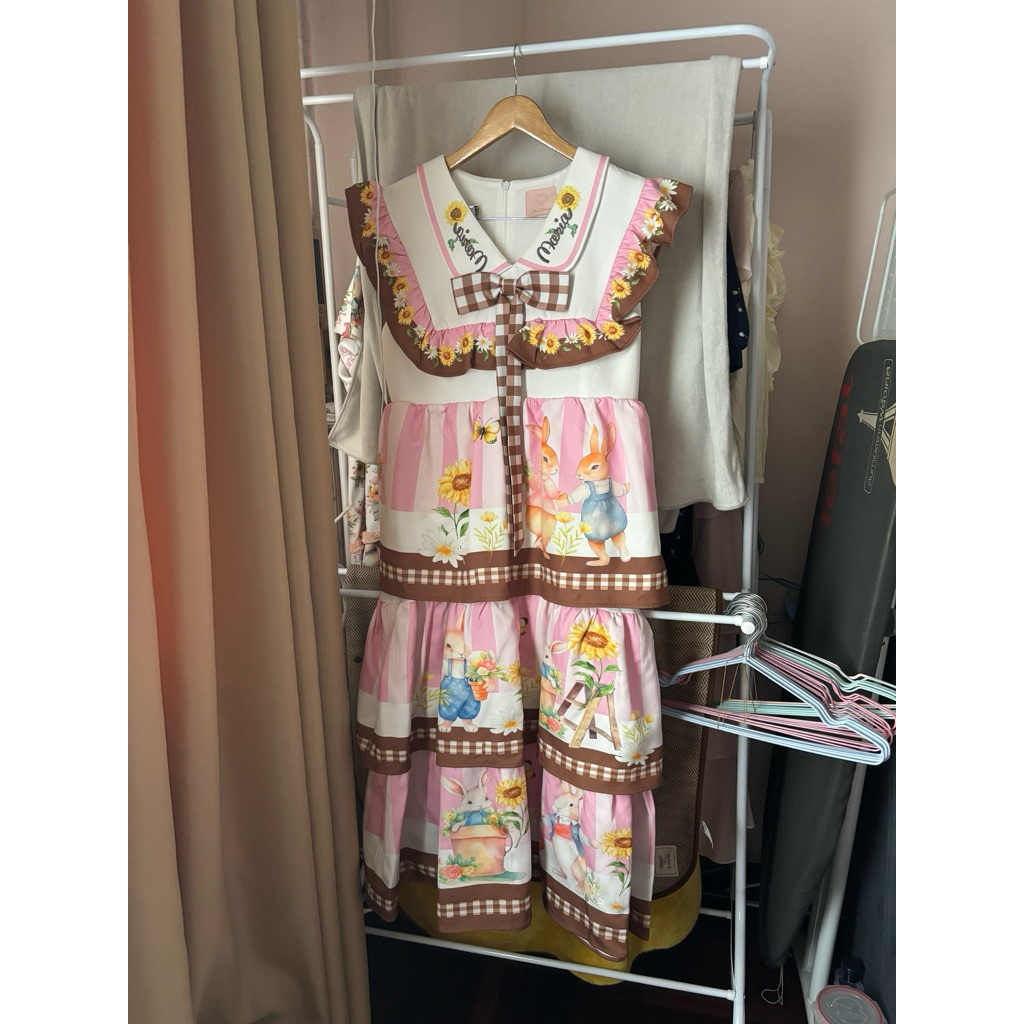 พร้อมส่ง 2 XL มือสอง เดรสยาว แบรนด์ Maria Diamond