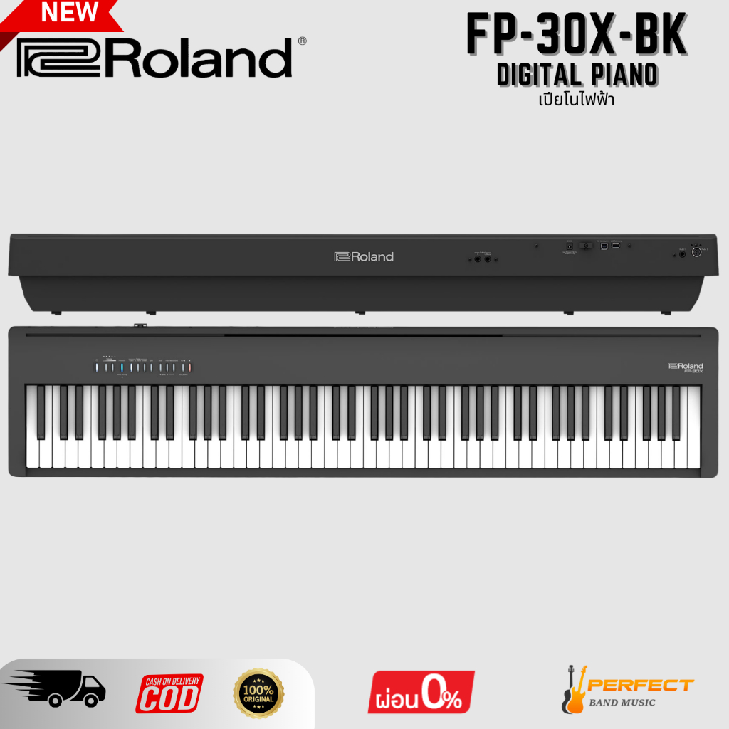 เปียโนไฟฟ้า Roland FP-30X BK Digital Piano * กรุณาสอบถามก่อนสั่งซื้อ *